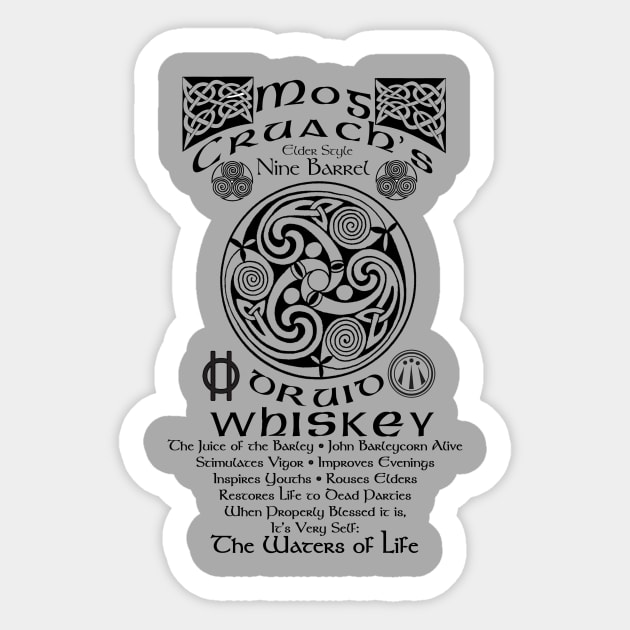 Druid Whiskey Sticker by IanCorrigan